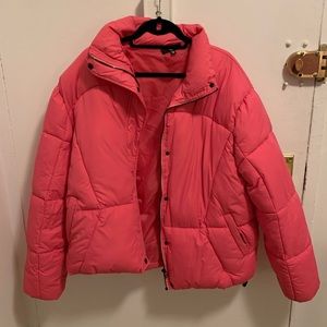 Hot Pink Missguided Puffer Jacket